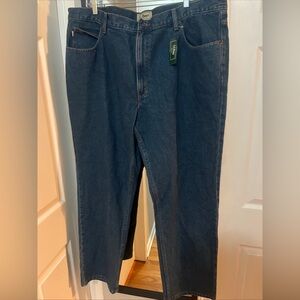 NWT LLBean Blue Cotton Classic Fit Straight Leg Mens Jeans #220626 Size 42 x 30